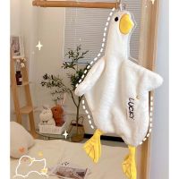 ins Hand Towel Hanging Cute Super Absorbent Cartoon Kitchen Wash Cloth Children Duck Handkerchief Household