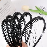 2PCS Black Hair Hoop Non-Slip HairBand Female All-Match Press Hair Head Buckle Bezel Headband Girl Serrated Hair Accessories