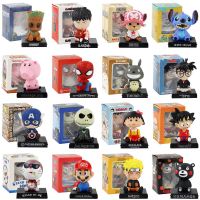 【CW】Bobble Head Figure Jack Hamm Pig Slam Dunk Maruko Conan Stitch Model Toys Car Decoration