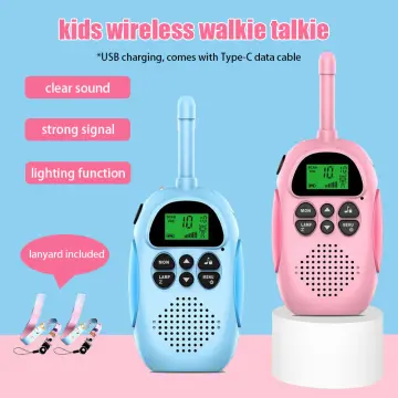 2pcs Mini Walkie Talkie 5km UHF 2 Way Radio Wireless for Children Amateur