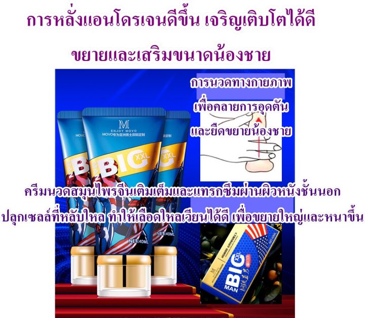 ครีมนวดปรับขยายไซส์-movo-40-ml-สารสกัดจากสมุนไพรจีน-น้องชายคนเล็กเปลี่ยนเป็น-big-xxl-ไม่ระบุชื่อสินค้า-ไม่มีผลข้างเคียง