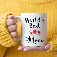 Worlds Best Mom Coffee Gift Mugs 11oz Black White Ceramic Mama Mother Birthday Tea Mug Travel Milk Cups