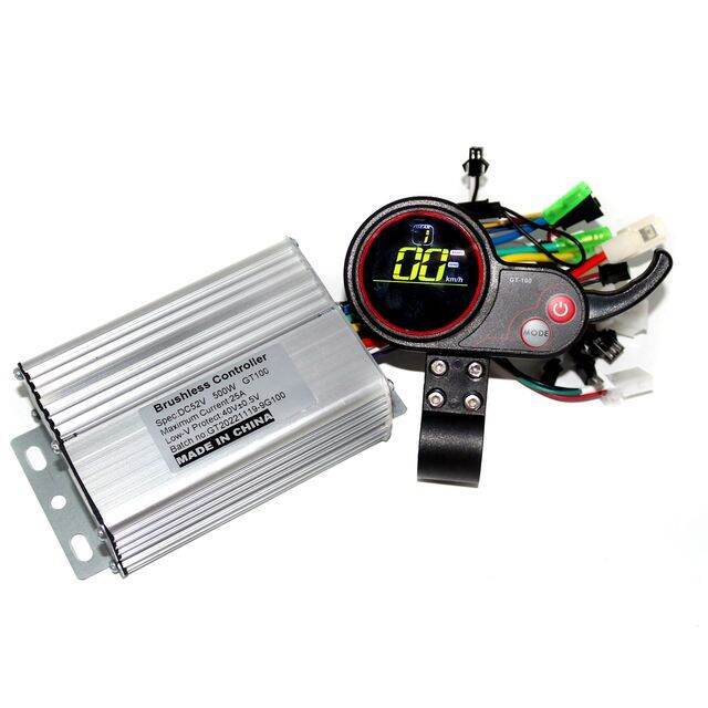 Kahdsvby Scooter électrique 36V-60V 25A Contrôleur 36V 48V 52V 60V Contrôleur Intelligent Brushless 6 Tube Contrôleur Universel Contrôleur E- Bike