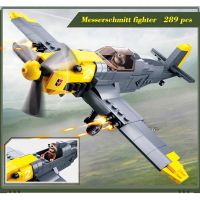 289ชิ้นMesserschmitt Fighterของเล่นการศึกษาทหารรุ่นเข้ากันได้กับLegoeเครื่องบินรุ่น