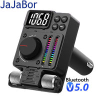 JaJaBor FM Transmitter Voice Assistance เครื่องเล่นเพลงในรถยนต์ MP3 Type C PD 30W Fast Charging USB Charger แฮนด์ฟรี Bluetooth Car Kit