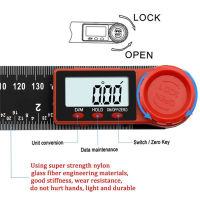 0-200มิลลิเมตร8 ดิจิตอลเมตรมุม Inclinometer มุมไม้บรรทัดดิจิตอลอิเล็กตรอน Goniometer ไม้โปรแทรกเตอร์มุม Finder เครื่องมือวัด