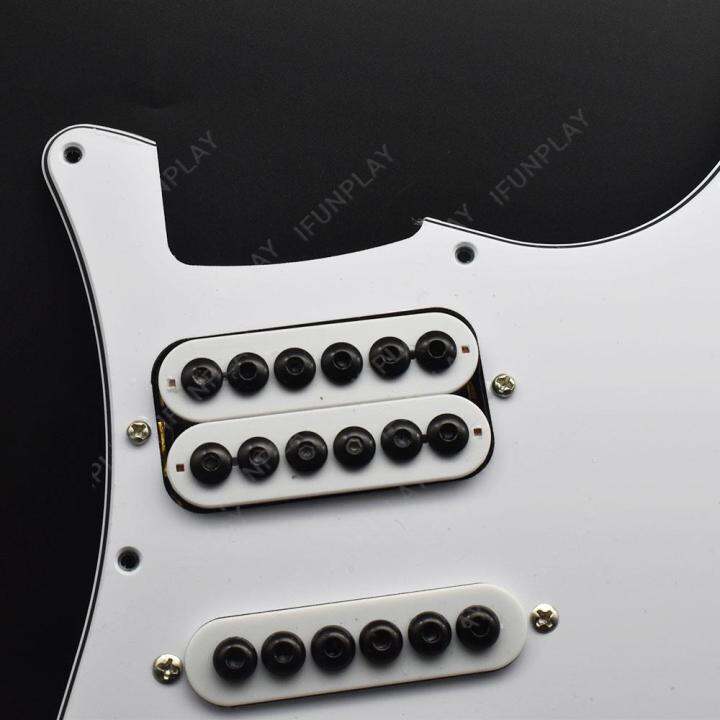 hsh-วงแหวนแยก-pickguard-กีตาร์ไฟฟ้ารถกระบะพร้อมสวิตช์แหวนประดับร่มสกรูประกอบแผ่นรอยขีดข่วนแบบมีสาย