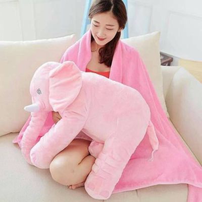 🐘สินค้าพร้อมส่ง🐘ตุ๊กตาหมอนผ้าห่ม หมอนข้าง ผ้าห่ม Plush pillow blanket หมอนหนุน หมอนข้างเด็ก ตุ๊กตา ช้างน้อย น่ารัก  By nana168 mart