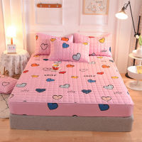 Thicken Quilted Mattress Cover King Queen Quilted Bed Fitted Bed Sheet Anti-Bacteria Air-Permeable Bed Pad