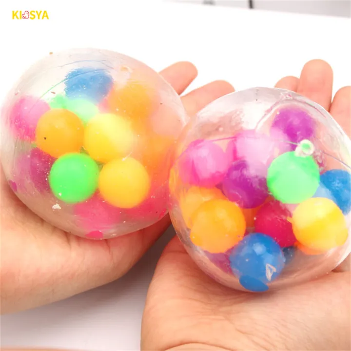 Kissya 2pcs Squishy Stress Relief Balls Compact Anti Anxiety Sensory Toys For Relieving Stress