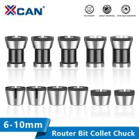 XCAN Router Bit Collet Chuck 6 6.35 7 8 10mm Wood Engraving Trimming Machine Milling Cutter Precision Collet Tool Holder Nails  Screws Fasteners