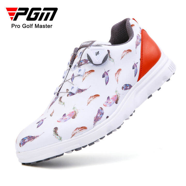 PGM men's Golf shoes, Waterproof, Rotating button shoelace, Noslip