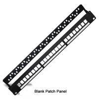 【Trending】 ชั้นวาง1U 19in 24พอร์ตแผงแพทช์เปล่ากรอบกระจายสำหรับ RJ11 RJ45สายเคเบิลอะแดปเตอร์110โมดูลเสียง CAT5e 6 7 Keystone Jack