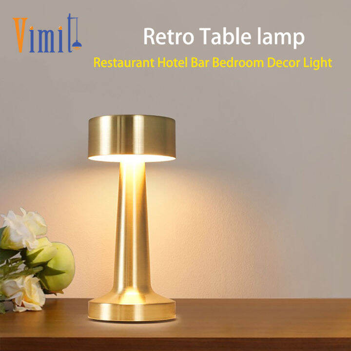 Vimite LED Đèn bàn LED Bar Table Lamp 3 Color Night Lighting Desk Light  Touch Sensor Wireless Bedside Lamp Apply to Bar Cafe Hotel Study Bedroom |  