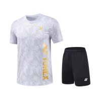 YONEX Quick-drying breathable yy PingYu uniforms sport suit couple tee leading step training jersey custom game