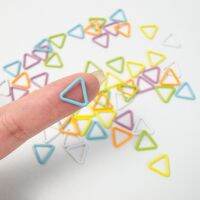 【JH】 30/60Pcs Metal Locking Markers Mixed Color Triangle-shaped Knitting Crochet Latch Needle Clip Weaving Sewing Tools