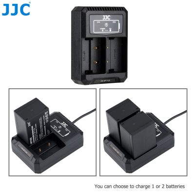 USB 50R JJC สีดำคู่ที่ชาร์จแบตเตอรี่ Fujifilm GFX 100 GFX 50S GFX แทนที่ J76อุปกรณ์เสริมพลังงาน NP-T125ฟูจิ