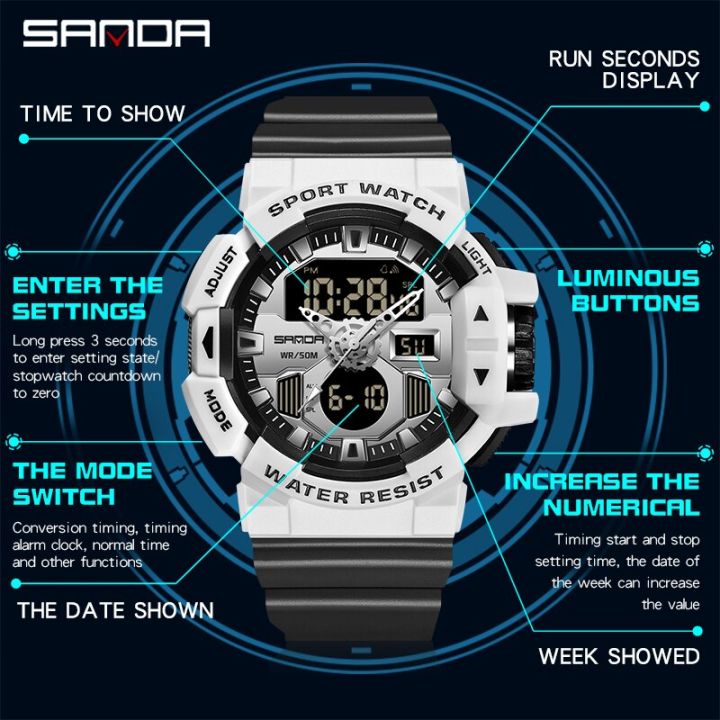 fashion-sanda-men-sport-wrist-watch-yellow-blue-quartz-waterproof-dual-led-display-military-male-clock-watches-relogio-masculino