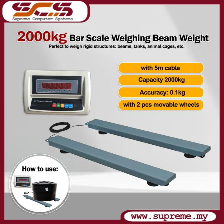 2000kg Floor Bar Scale Weighing Beam Weight Beam With Weighing