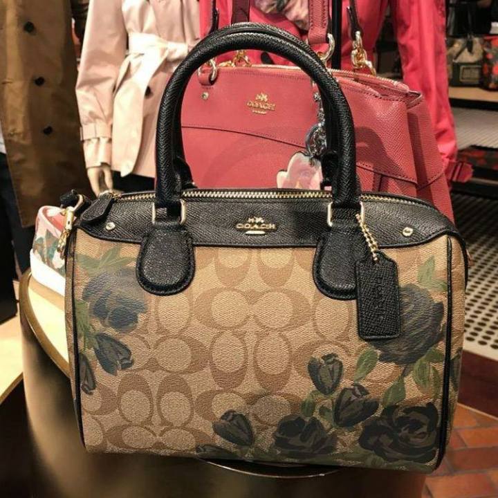 Coach F25870 Mini Bennett in Signature Coated Canvas with Camo Rose ...