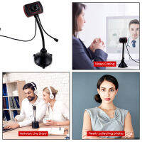 4 LEDs USB 2.0 Driver-free 480P Webcam with Mic 5MP Laptop Computer Web Camera Built-in noise reduction microphone Random Style