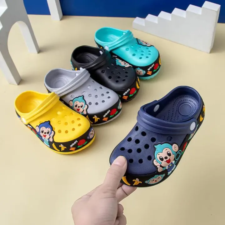 Child monkey and Truck Design Crocs For Kids Boy Sandals 19-35 0-9yrl ...