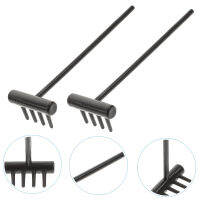 BESTOMZ 6pcs Zen Mini Rakes Sandbox Rakes Table Small Rakes Garden Miniature Rakes