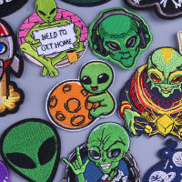 นักบินอวกาศ Planet Patches บนเสื้อผ้า Alien UFO เหล็กบนแพทช์สำหรับเสื้อผ้า Thermoadhesive Patches สำหรับเสื้อผ้า Patch สำหรับเสื้อผ้า-pangyh