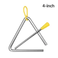 4/6/810นิ้วสามเหลี่ยม Bell Triangolo โลหะ Mallet Idiophone เหล็ก Percussion เด็ก Toddle เด็ก Rhythm การเรียนรู้ Early Education เครื่องดนตรี Hand Percussion สามเหลี่ยมกับ Striker