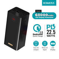 【COD+การจัดส่งในประเทศไทย】Romoss PEA60 60000mAh พาวเวอร์แบงค์ 22.5W PD QC 3.0 Two-way Quick Charge Fast Charging พาวเวอร์แบงค์ Type-C External Battery Charger Plus Original พาวเวอร์แบงค์