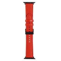 SmartPhonemall Litchi Texture Leather Watch Band For Apple Watch Series 8&amp;7 41mm / SE 2&amp;6&amp;SE&amp;5&amp;4 40mm / 3&amp;2&amp;1 38mm(Red)