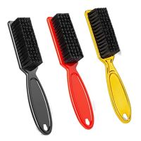 Black Small Beard Styling Brush Logo Professional Shave Barber Vintage Oil Head Shape Carving Cleaning 【hot】☬□