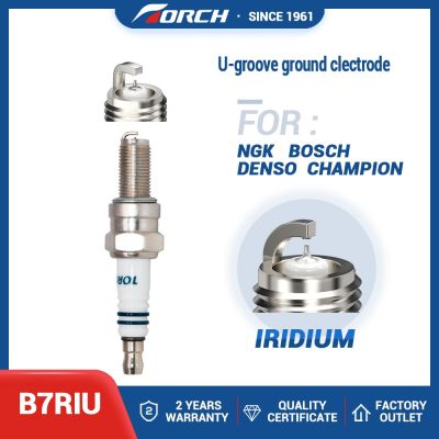 1PCS NEW Original TORCH Spark Plugs High Performance B7RIU Iridium Bujia Repalce for Candle CR7EIX Motorcycle Parts