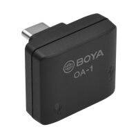 BOYA BY-OA1 Mini Audio Adapter with 3.5mm TRS Microphone Port Type-C Charging Port Replacement for DJI OSMO Action