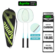 Bộ 2 vợt cầu lông Agnite chính hãng, hợp kim cacbon siêu bền, khớp chữ T