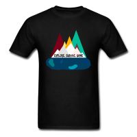 Explore Survive Game T-shirt Men T Shirt Summer Tshirt Black Tops Tees Simple Casual Clothes Cotton Geometirc Print Shirts A8GZ