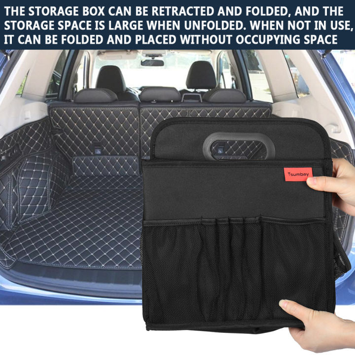 เบาะนั่งรถกระเป๋าเก็บของบูตรถพับได้ช่องแบ่งจัดระเบียบท้ายรถหนัก-suv-เบาะหลังกล่องที่ขนของ