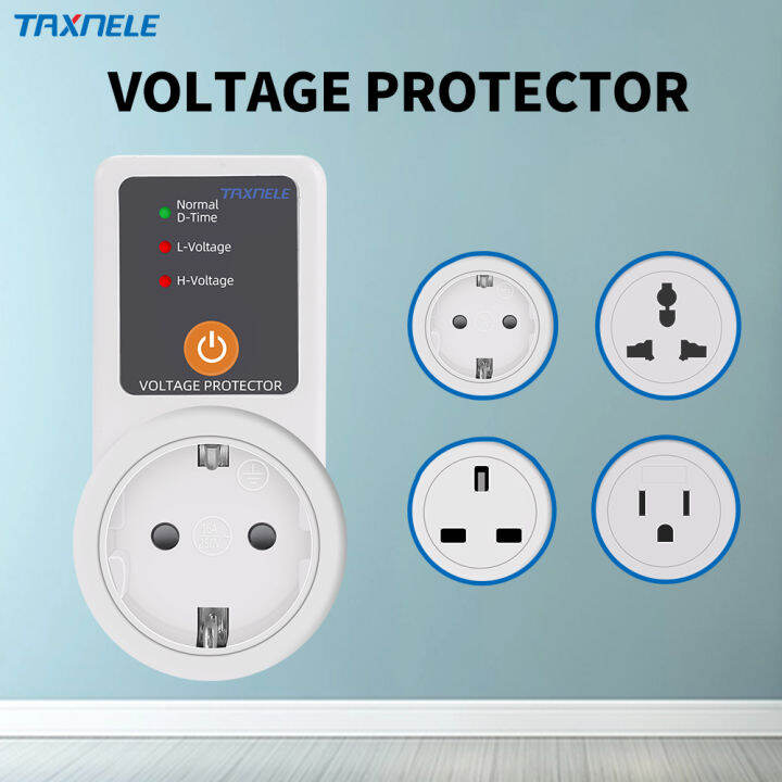 Automatic Voltage Protector Socket Switcher AC 220V 16A Power Surge