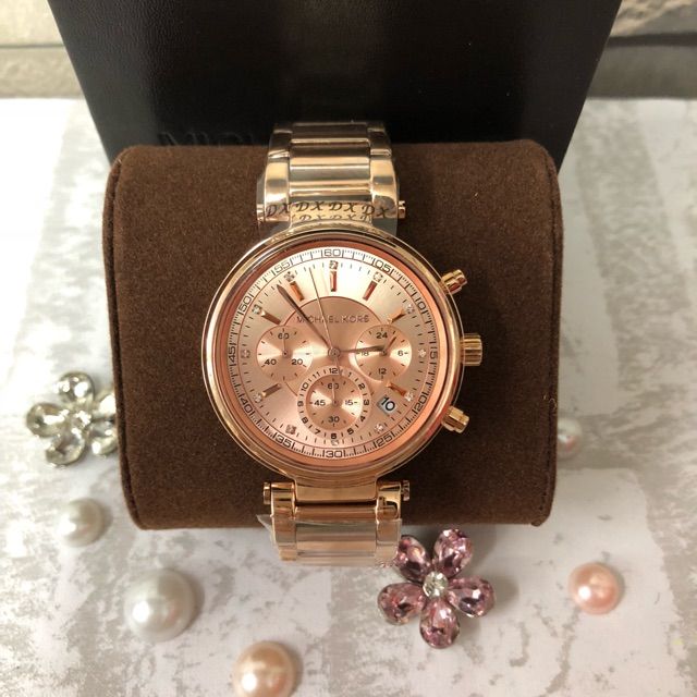 Michael Kors Sawyer Gold Tone Chronograph Watch MK6362 Womens Fashion  Watches  Accessories Watches on Carousell