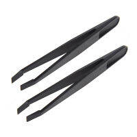 2 Pcs Anti-Static Flat Tip Tweezers Electronic Repair Tool