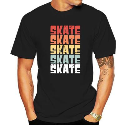 Retro SKATE Roller Skating T-Shirt Normal Camisa Tops Shirts Retro Cotton Men T Shirts Harajuku Christmas Tees