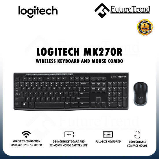 Logitech MK270R Reliable Wireless Keyboard & Mouse Combo Lazada