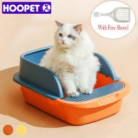 HOOPET Cat Litter Box Heighten Semi-open Toilets For Pet Clean Sandbox With Free Shovel Cat Breathable Cats House Cat Suppliers