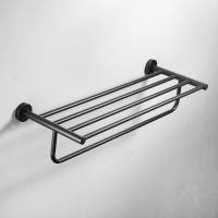 [COD]Modern Bathroom Black Hardware Set 304 Stainless Steel Towel Rack Paper Towel Holder Towel Bar Hook Bathroom Accessories