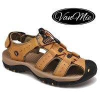 Vanmie Leather Sandals for Men Summer Beach Sandals for Men Gladiator Sandals Outdoor Sports Sandals Summer Shoes Size 38-47