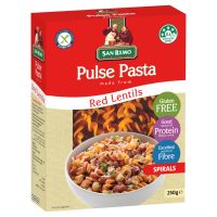 San Remo Pulse Pasta Red Lentils Spirals ซาน รีโม พาสต้าพัลส์เกลียวถั่วเลนทิล 250g.