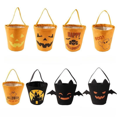 Pumpkin-themed Candy Bag Candy Gift Packaging Bag Halloween Pumpkin Candy Bag Candy Tote Bucket Party Ghost Festival Decoration