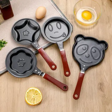 Non Stick Frying Pan Fry Reversible Flip Egg Omelet Pancake Maker Round  Folding