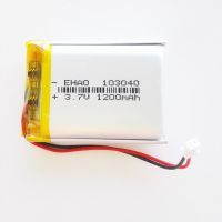 【】 Vantime Store EHAO 103040 3.7V 1200MAh โพลิเมอร์ LiPo ชาร์จได้ + JST 2Pin 1.25Mm ปลั๊กสำหรับ MP3จีพีเอสมือถือ