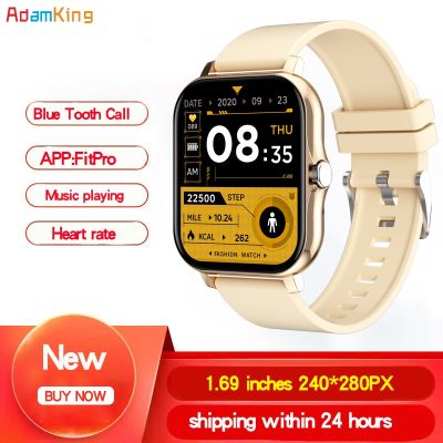 （A Decent035）2022 NewestTooth Call MenWatch 1.69นิ้ว Full Touch Screen Heartrate MusicWomen PlusY20 SmartwatchP8